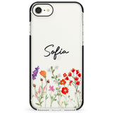 Personalised Spring Wildflowers Impact Phone Case for iPhone SE