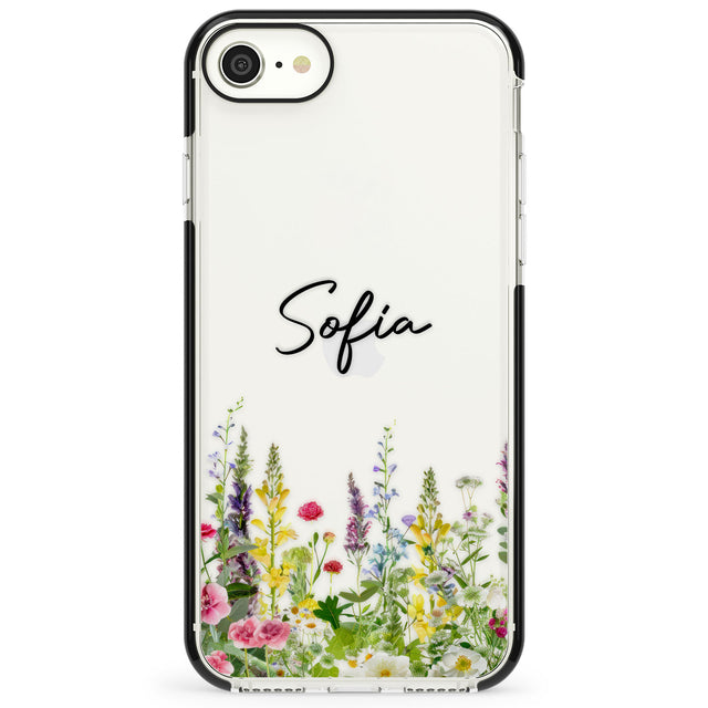 Personalised Garden Wildfowers Impact Phone Case for iPhone SE