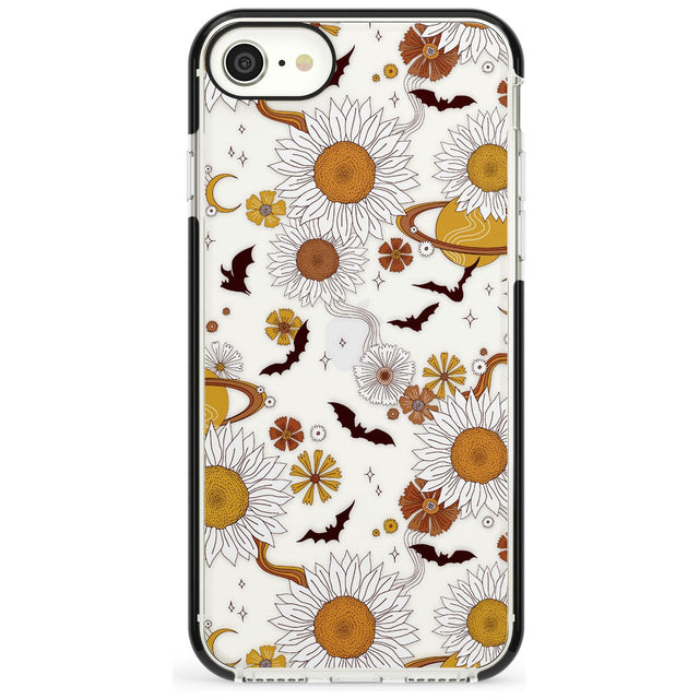 Halloween Skulls and Flowers Phone Case for iPhone SE