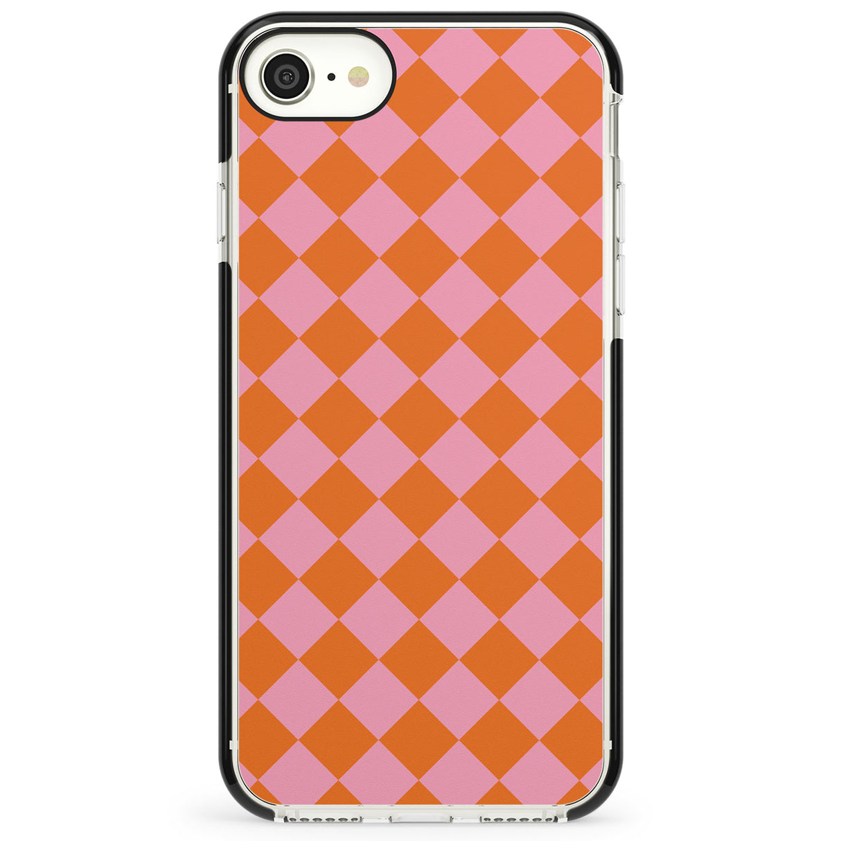 Retro Sunset Diamond Plaid Impact Phone Case for iPhone SE