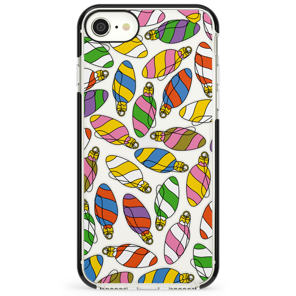 Colourful Holiday Ornaments Impact Phone Case for iPhone SE