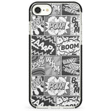 Onomatopoeia (Black & White) Impact Phone Case for iPhone SE