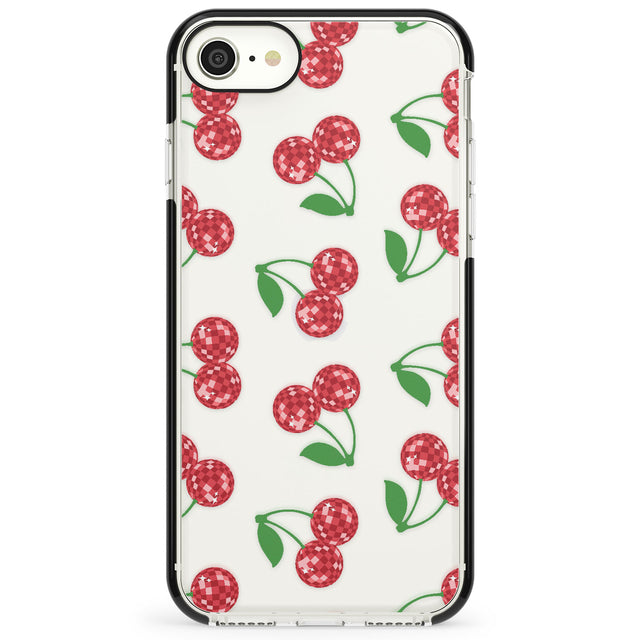 Disco Cherry Pattern Impact Phone Case for iPhone SE