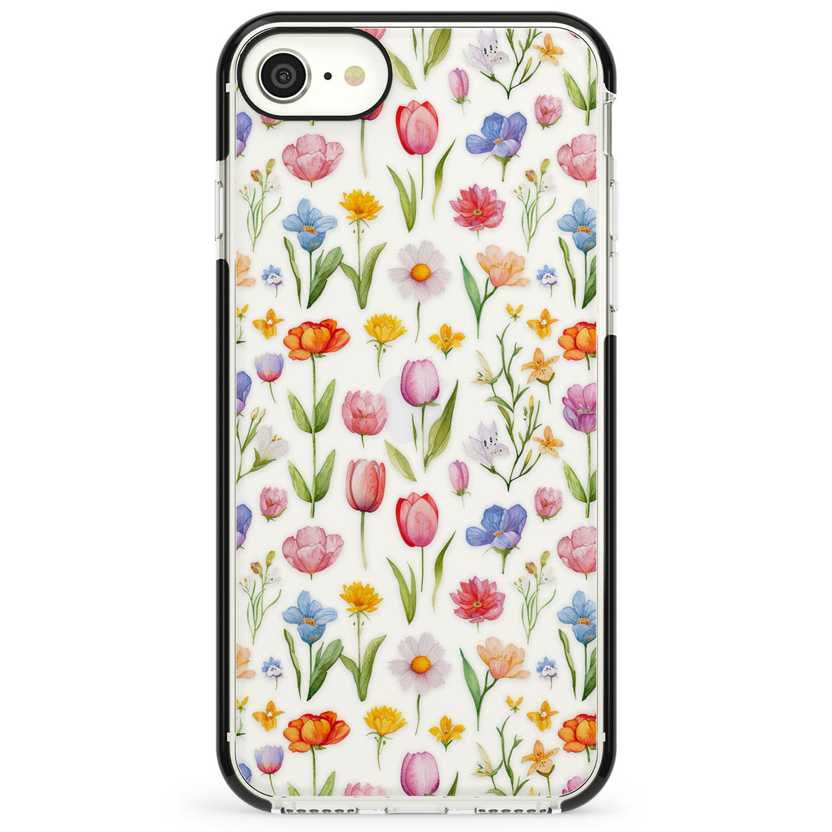 Small Flower Mix Impact Phone Case for iPhone SE