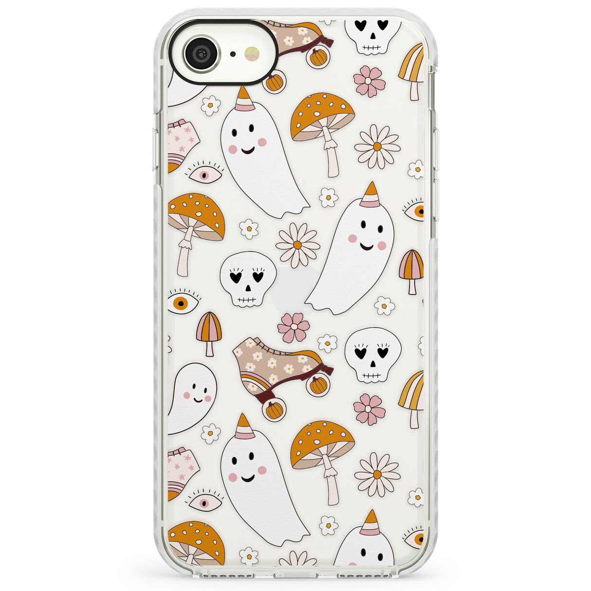 Cute Ghost and Skulls PatternImpact Phone Case for iPhone SE