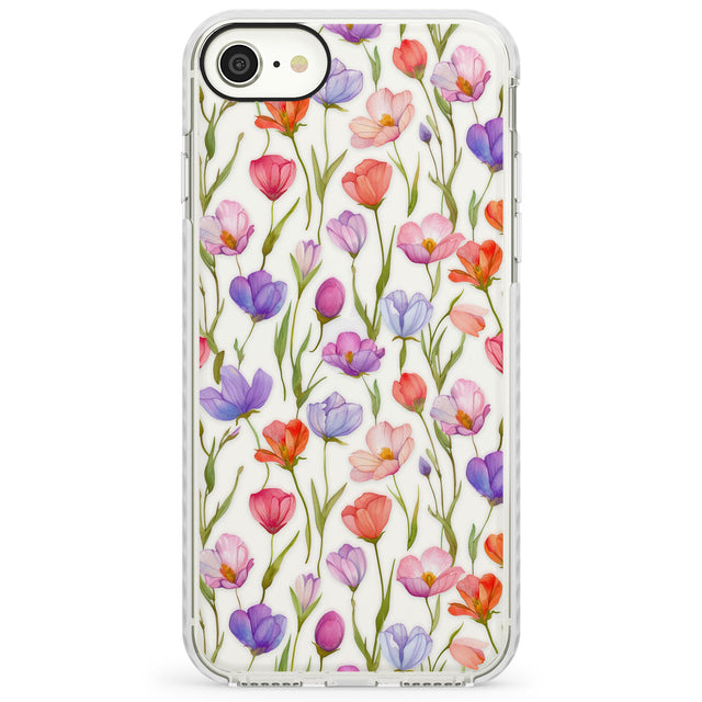 Red, Pink & Purple FlowersImpact Phone Case for iPhone SE