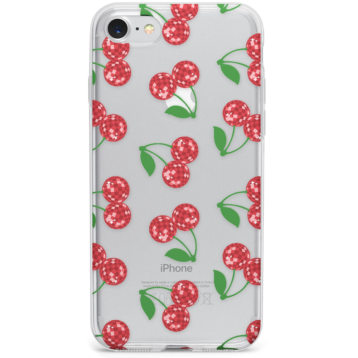 Disco Cherry Pattern Phone Case for iPhone SE 2020, iPhone SE 2022