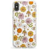 Retro Boho Fall Floral Impact Phone Case for iPhone X XS Max XR