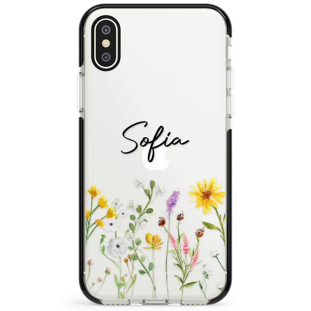 Personalised April Wildfowers Phone Case for iPhone X XS Max XR