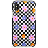 Checkered Blossom Phone Case for iPhone X XS Max XR