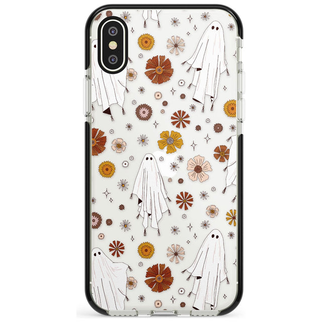 Halloween Skulls and Flowers Phone Case for iPhone X XS Max XR