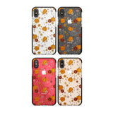 Halloween Skulls and Flowers Phone Case for iPhone X XS Max XR