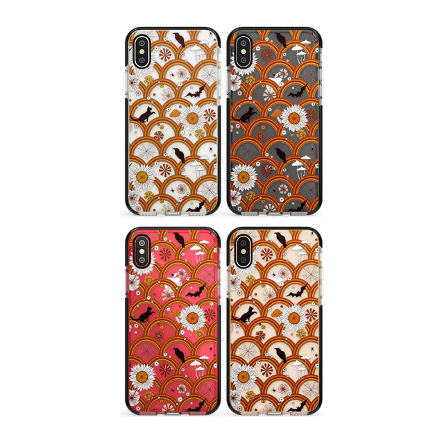 Halloween Skulls and Flowers Phone Case for iPhone X XS Max XR