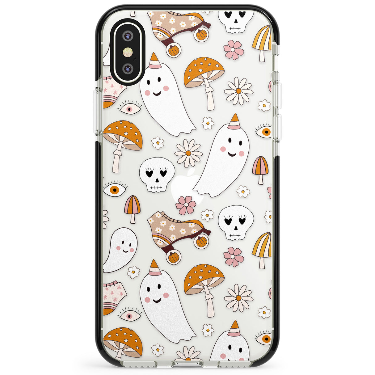 Cute Ghost and Skulls Pattern Phone Case for iPhone X XS Max XR