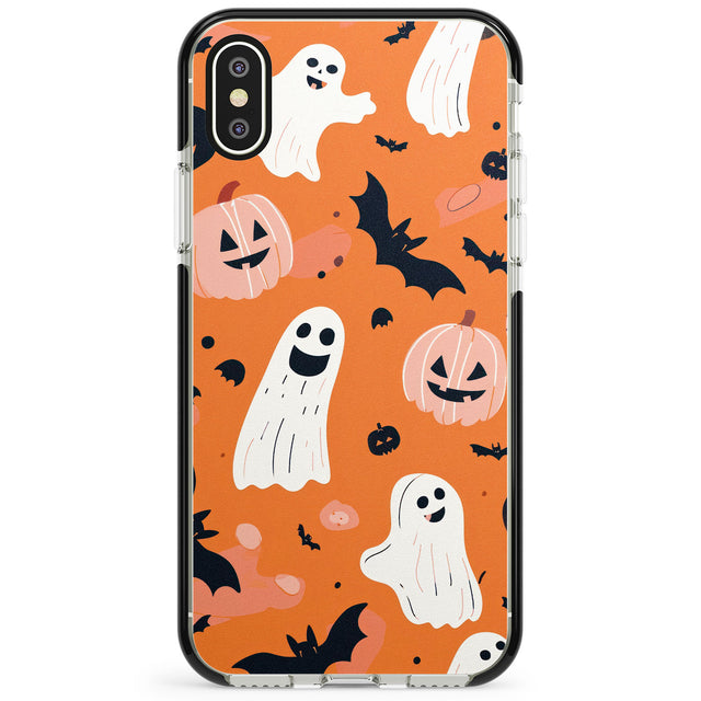 Orange Halloween Pattern Phone Case for iPhone X XS Max XR