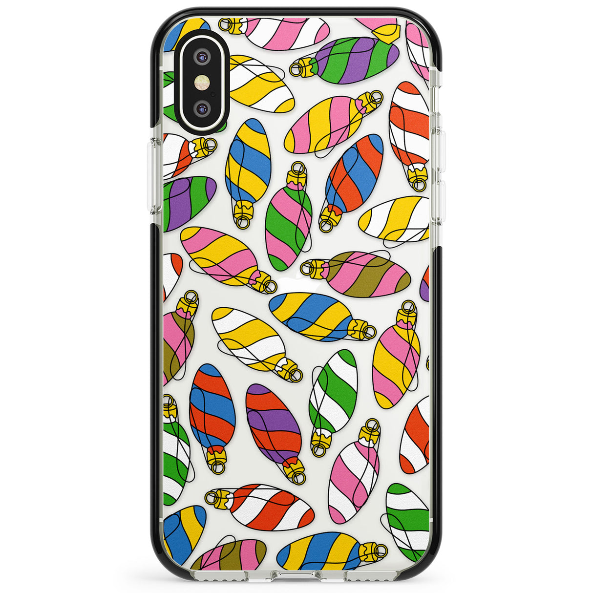 Colourful Holiday Ornaments Phone Case for iPhone X XS Max XR