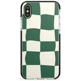 Green & Cream Wavy Check Phone Case for iPhone X XS Max XR