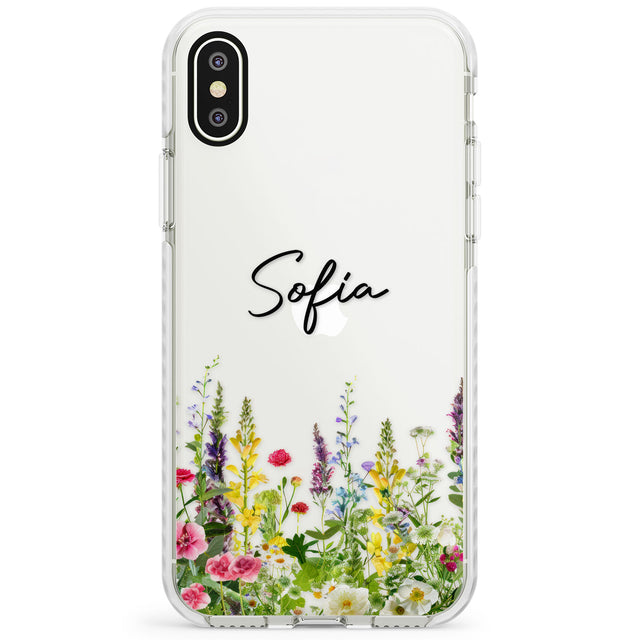 Personalised Garden Wildfowers Impact Phone Case for iPhone X XS Max XR