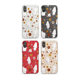 Halloween Skulls and Flowers Phone Case for iPhone X XS Max XR