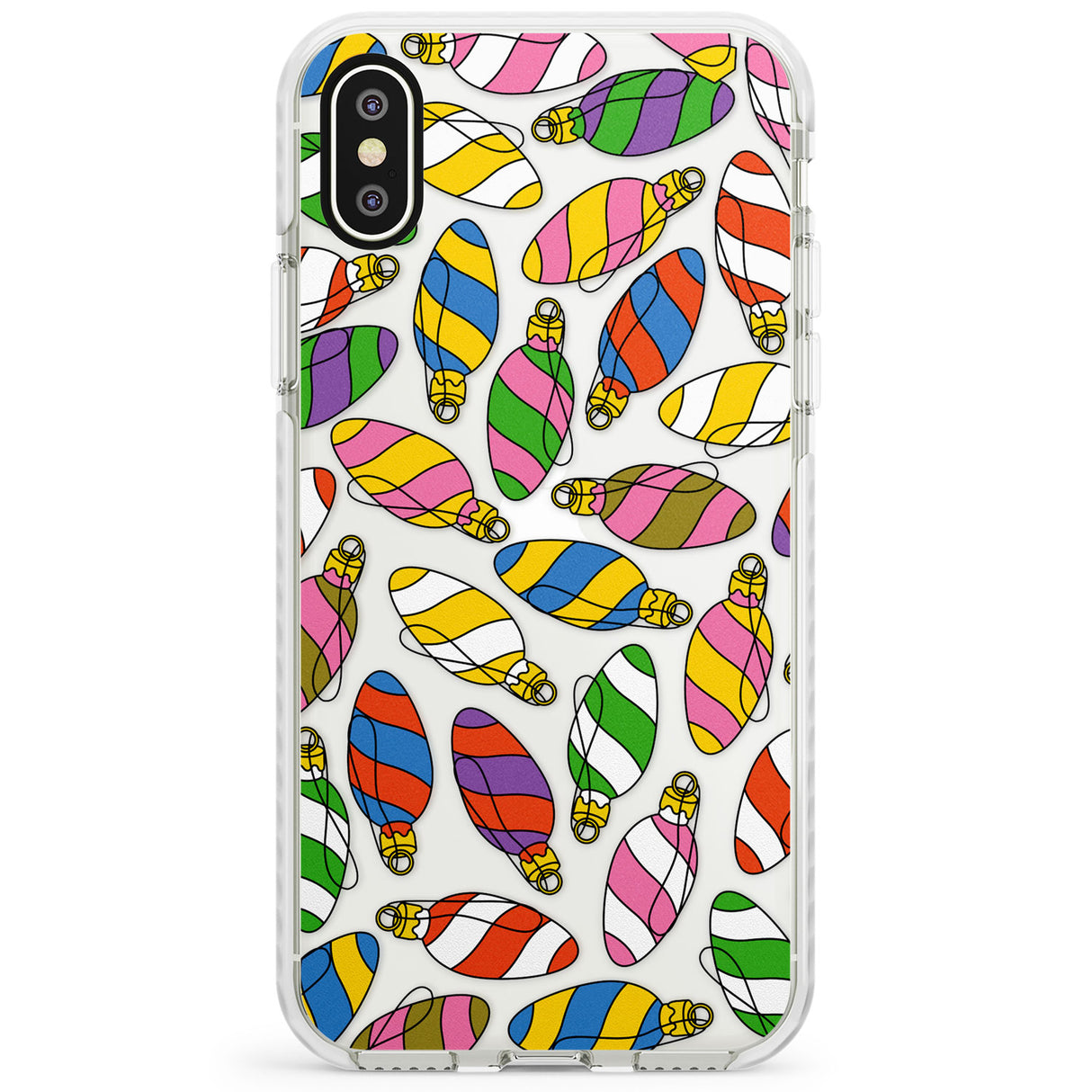 Colourful Holiday Ornaments Impact Phone Case for iPhone X XS Max XR