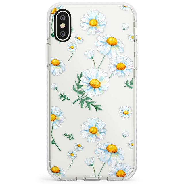 Vintage Painted Daisies Impact Phone Case for iPhone X XS Max XR