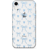 Blue Bows & Hearts Phone Case for iPhone X, XS Max, XR