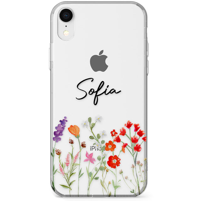 Personalised Spring Wildflowers Phone Case for iPhone X, XS Max, XR