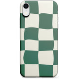 Green & Cream Wavy Check Phone Case for iPhone X, XS Max, XR