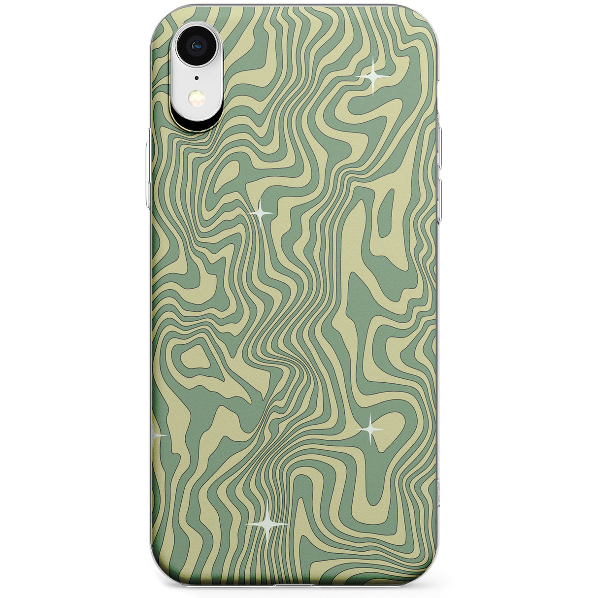 Green Abstract Wave Phone Case for iPhone X, XS Max, XR