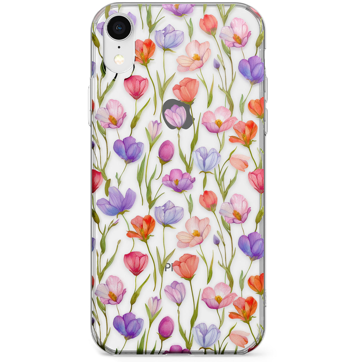 Red, Pink & Purple Flowers Phone Case for iPhone X, XS Max, XR