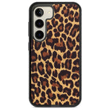 Gold Leopard Print Phone Case Samsung S22 / Black Impact Case,Samsung S23 / Black Impact Case Blanc Space