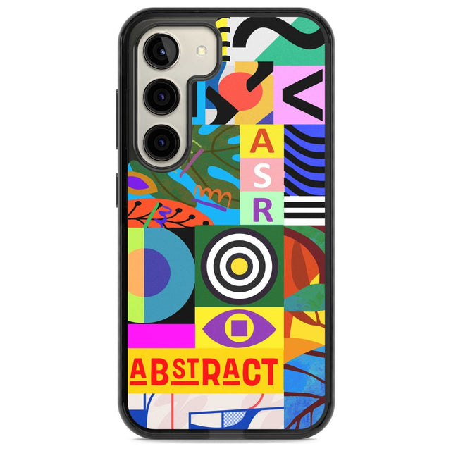 Patchwork Phone Case Samsung S22 / Black Impact Case,Samsung S23 / Black Impact Case Blanc Space