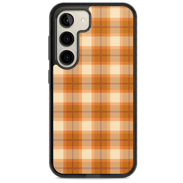 Pumpkin Plaid Impact Phone Case for Samsung Galaxy S24, Samsung Galaxy S23, Samsung Galaxy S22