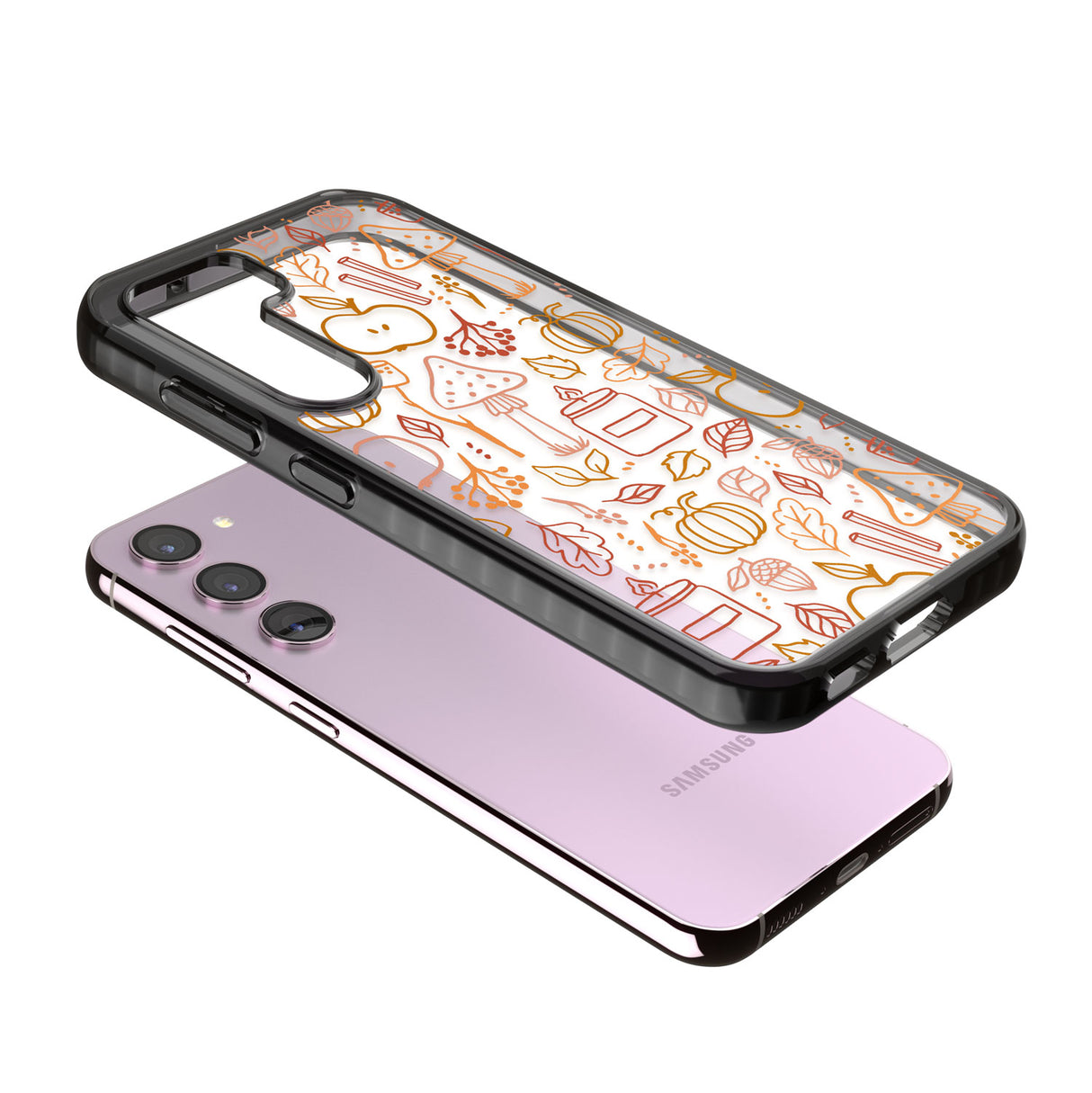 Autumn Line Pattern Impact Phone Case for Samsung Galaxy S24, Samsung Galaxy S23, Samsung Galaxy S22