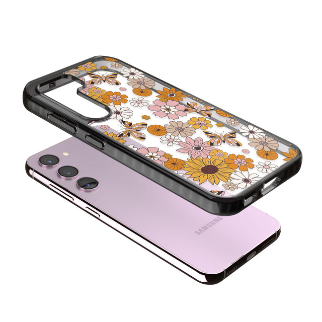 Butterfly & Bloom Autumn Floral Impact Phone Case for Samsung Galaxy S24, Samsung Galaxy S23, Samsung Galaxy S22