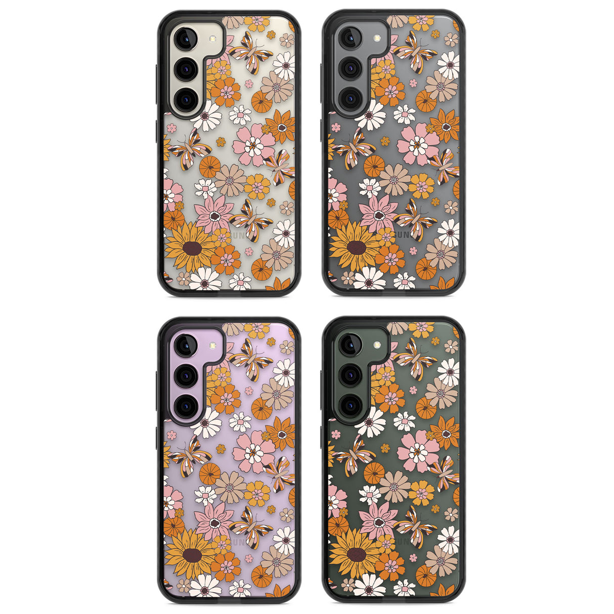 Butterfly & Bloom Autumn Floral Impact Phone Case for Samsung Galaxy S24, Samsung Galaxy S23, Samsung Galaxy S22