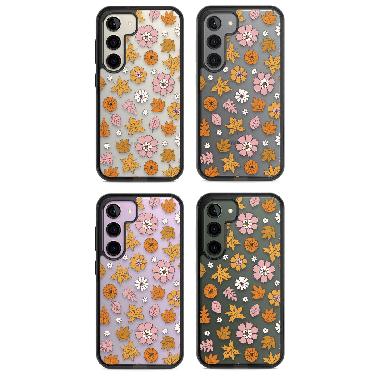 Autumn Leaves and Flowers Impact Phone Case for Samsung Galaxy S24, Samsung Galaxy S23, Samsung Galaxy S22