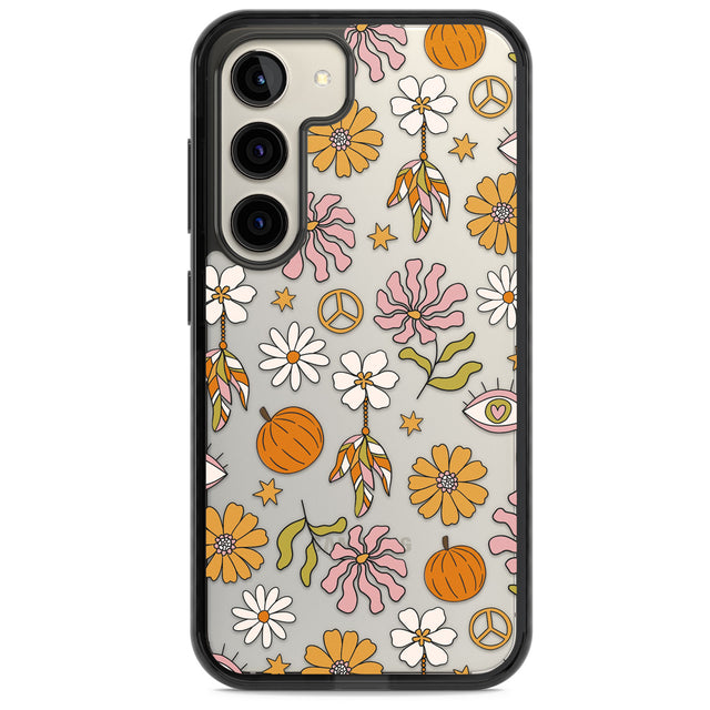 Retro Boho Fall Floral Impact Phone Case for Samsung Galaxy S24, Samsung Galaxy S23, Samsung Galaxy S22