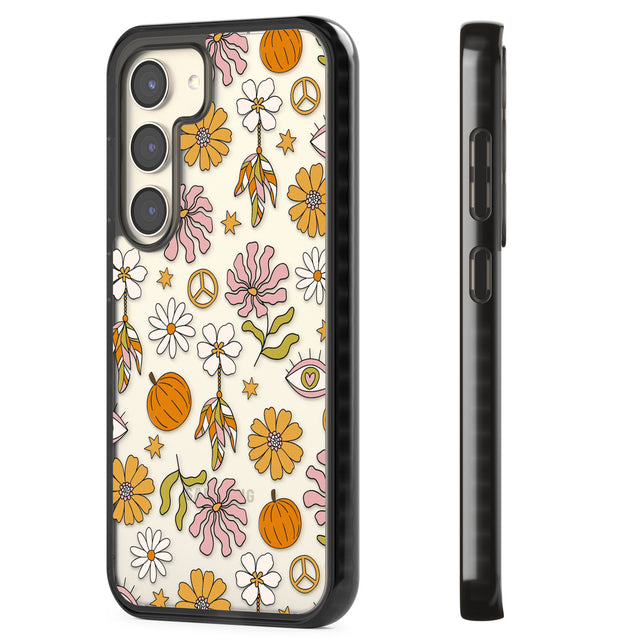 Retro Boho Fall Floral Impact Phone Case for Samsung Galaxy S24, Samsung Galaxy S23, Samsung Galaxy S22