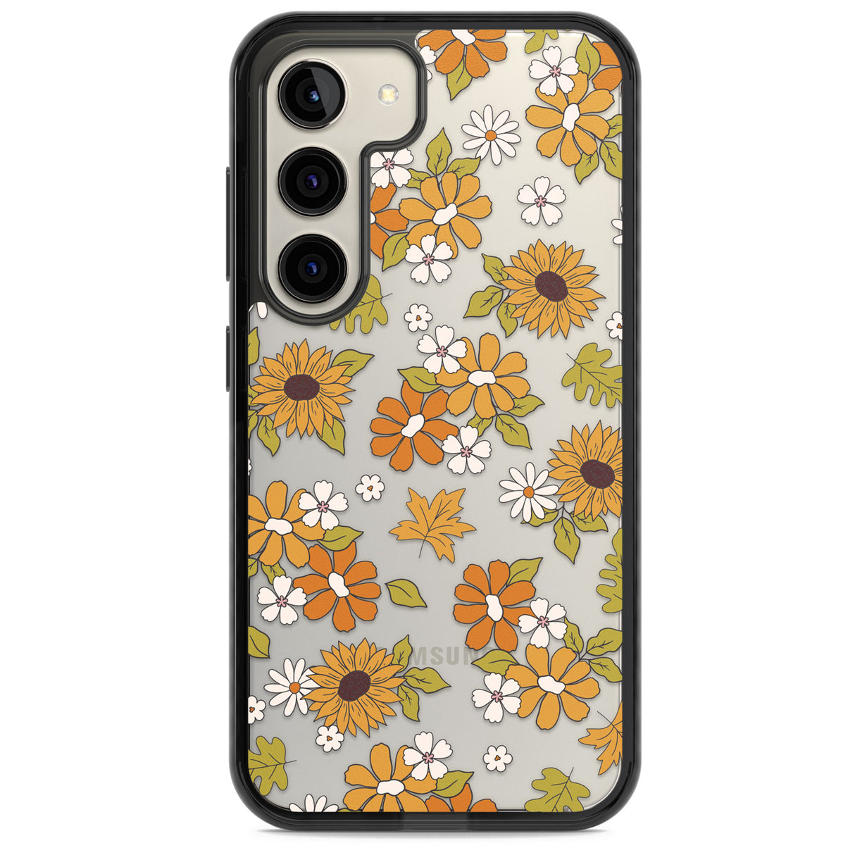 Boho Sunflowers Impact Phone Case for Samsung Galaxy S24, Samsung Galaxy S23, Samsung Galaxy S22