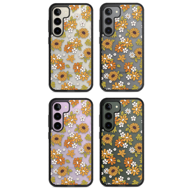 Boho Sunflowers Impact Phone Case for Samsung Galaxy S24, Samsung Galaxy S23, Samsung Galaxy S22