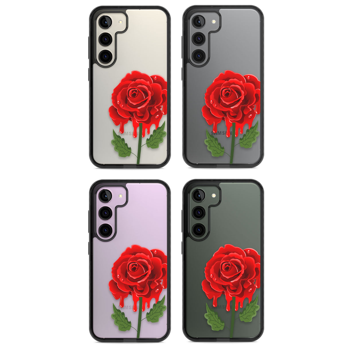 Melting Rose Impact Phone Case for Samsung Galaxy S24, Samsung Galaxy S23, Samsung Galaxy S22