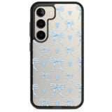 Blue Bows & Hearts Impact Phone Case for Samsung Galaxy S24, Samsung Galaxy S23, Samsung Galaxy S22