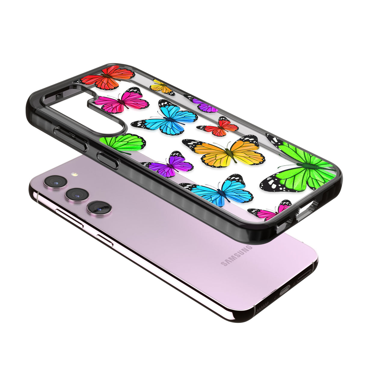 Vibrant Butterflies Impact Phone Case for Samsung Galaxy S24, Samsung Galaxy S23, Samsung Galaxy S22