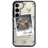 Personalised Abyssinian Cat Photo Custom Phone Case Samsung S22 / Black Impact Case,Samsung S23 / Black Impact Case Blanc Space