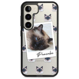 Personalised Burmese Cat Photo Custom Phone Case Samsung S22 / Black Impact Case,Samsung S23 / Black Impact Case Blanc Space