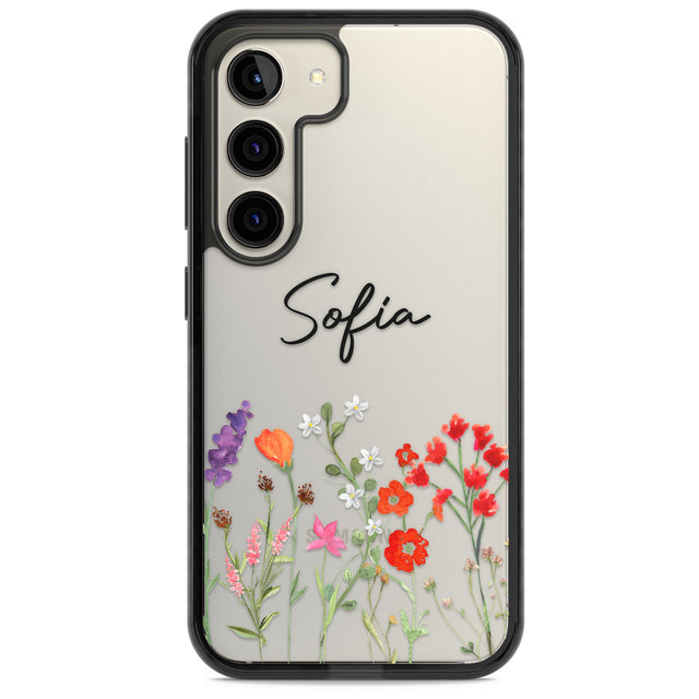 Personalised Spring Wildflowers Impact Phone Case for Samsung Galaxy S24, Samsung Galaxy S23, Samsung Galaxy S22