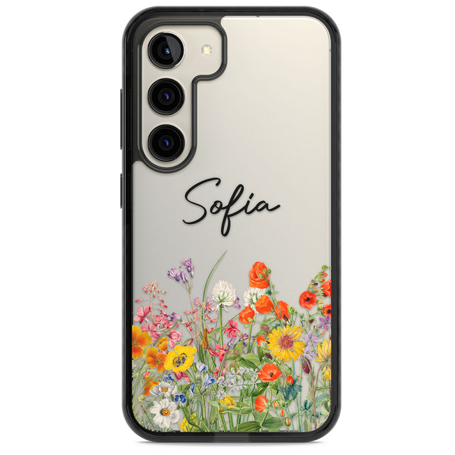 Personalised Summer Wildflowers Impact Phone Case for Samsung Galaxy S24, Samsung Galaxy S23, Samsung Galaxy S22