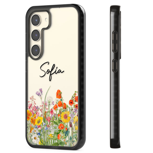 Personalised Summer Wildflowers Impact Phone Case for Samsung Galaxy S24, Samsung Galaxy S23, Samsung Galaxy S22