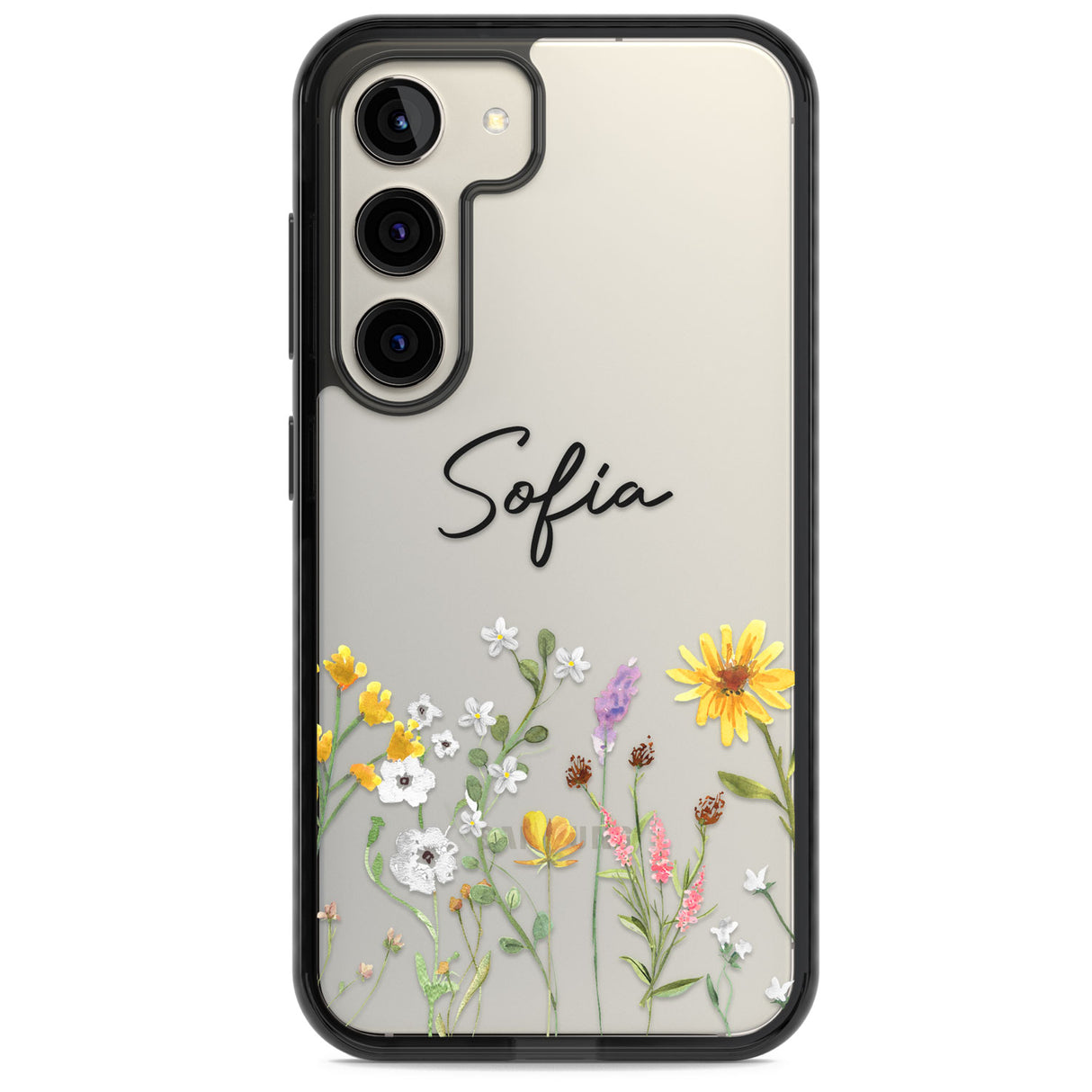 Personalised April Wildfowers Impact Phone Case for Samsung Galaxy S24, Samsung Galaxy S23, Samsung Galaxy S22